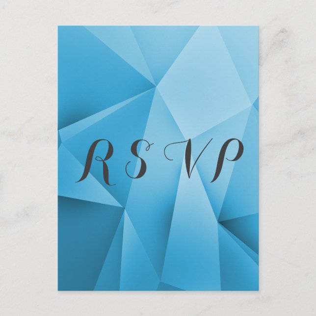 Sapphire Jewel Tones Wedding RSVP Postcard (Front)