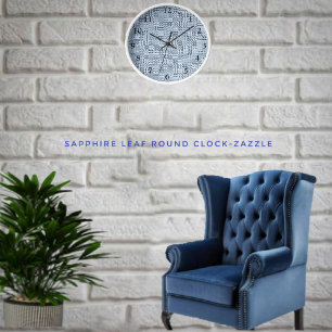 Sapphire Leaf   Clock