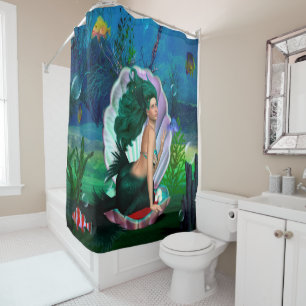 Sapphire Mermaid Shower Curtain