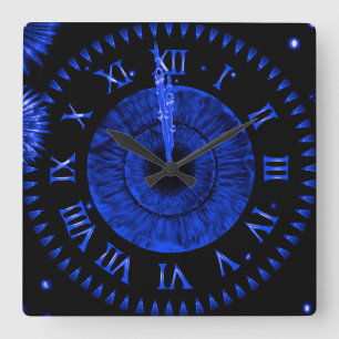 Sapphire Midnight  Clock