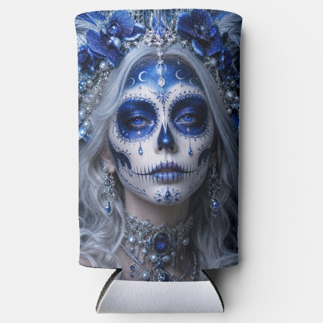 Sapphire Moon Calavera – Blue Celestial  Seltzer Can Cooler (Front)