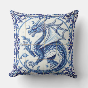 sapphire moon dragon cushion