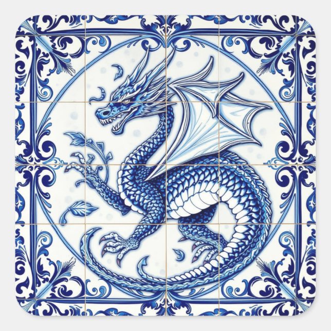 sapphire moon dragon sticker (Front)