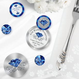 Sapphire Personalised 65th Anniversary Confetti