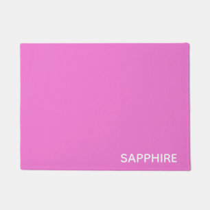 Sapphire pink color name doormat