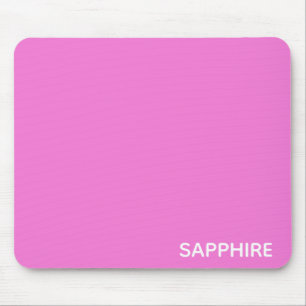 Sapphire pink color name mouse pad