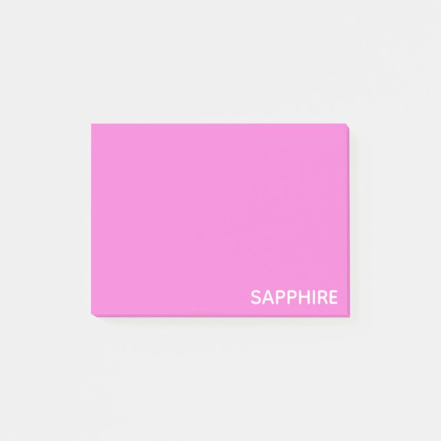 Sapphire pink color name post-it notes (Front)