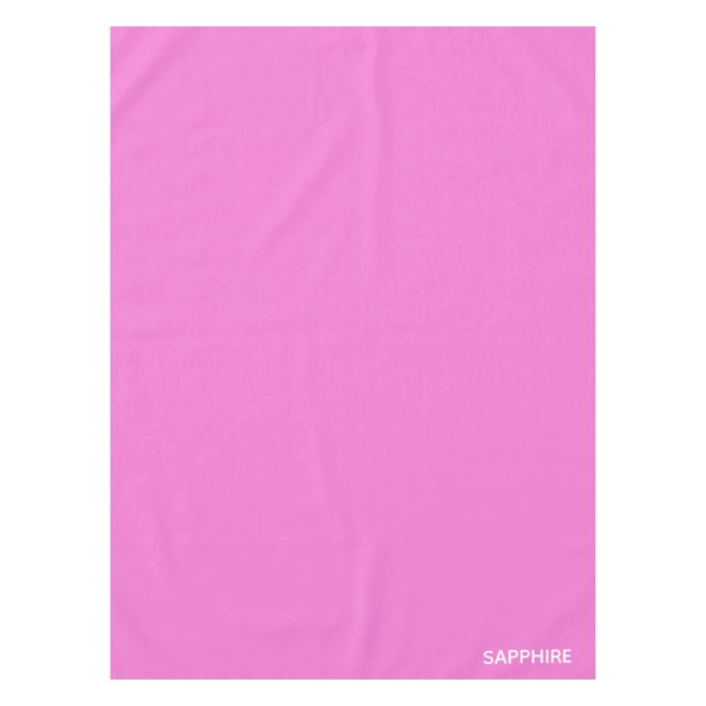 Sapphire pink color name tablecloth (Front)