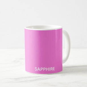 Sapphire pink colour name coffee mug