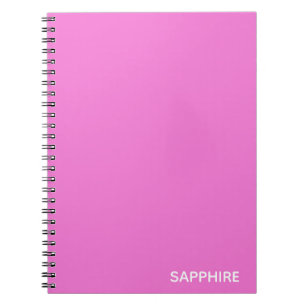 Sapphire pink colour name notebook