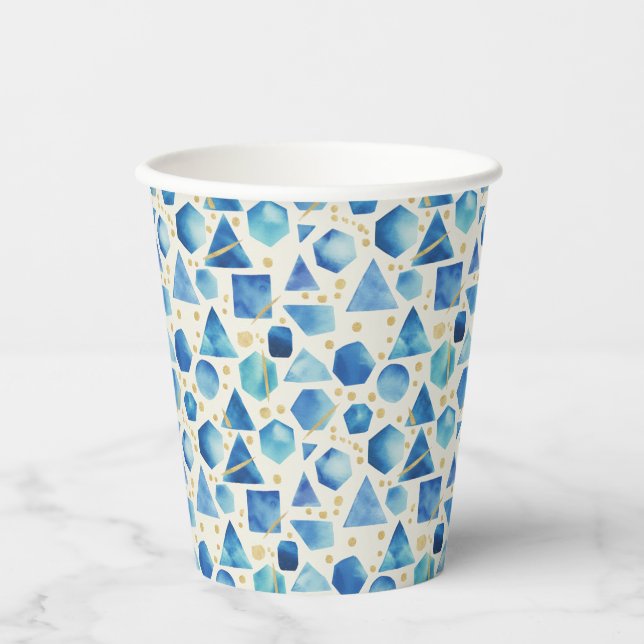 Sapphire Prism Mosaic Paper Cups (Front)