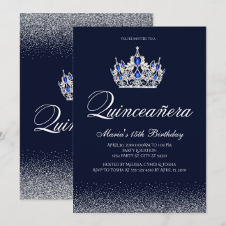 Sapphire Quinceanera Invitations