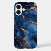 Sapphire Regalia – Luxury Blue & Gold Marble