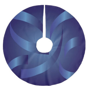 sapphire ribbons brushed polyester tree skirt