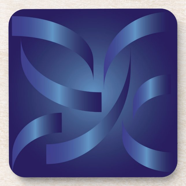 sapphire ribbons coaster (Front)