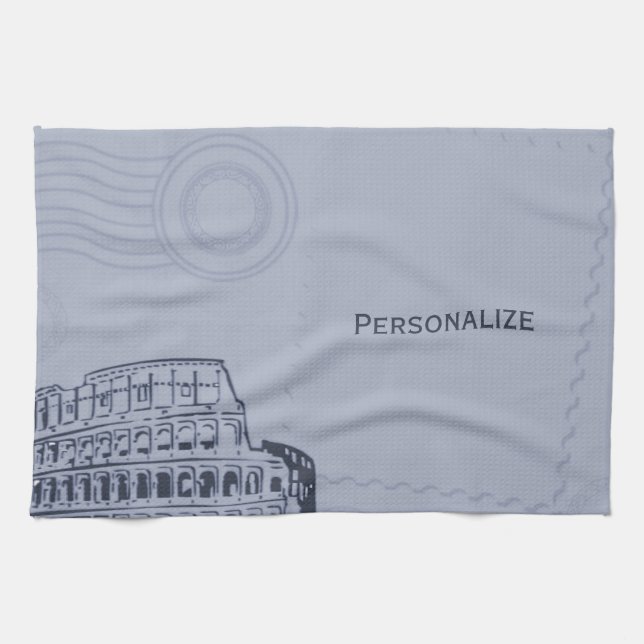 Sapphire Roman Kitchen Towel (Horizontal)