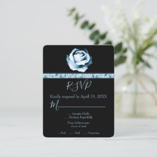 Sapphire Rose Wedding RSVP Card