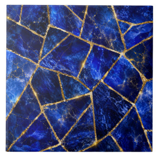 Sapphire Royal Mosaic Gold Ceramic Tile