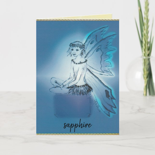 Sapphire/September greeting card (Front)