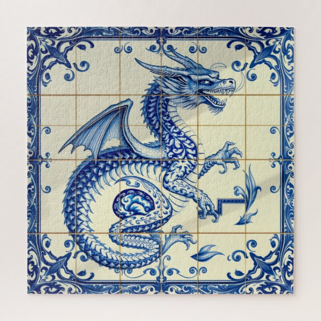 sapphire serpent dragon puzzle (Vertical)