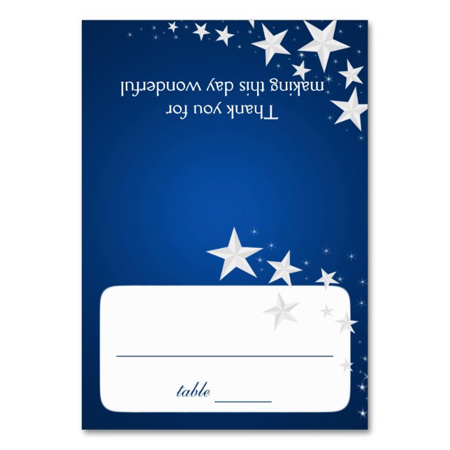 Sapphire Stars Seating Card (Front)
