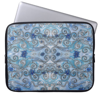 Sapphire Swirls design on a Laptop Sleeve / Case