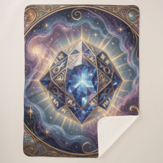 Sapphire – The Stone of Truth and Wisdom´7 Sherpa Blanket
