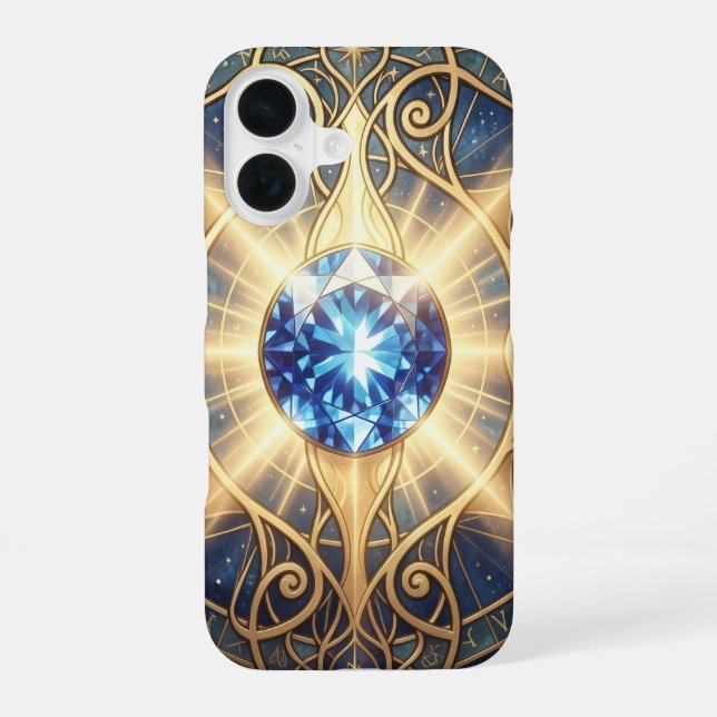 Sapphire - The Stone of Truth and Wisdom iPhone 16 Case (Back)