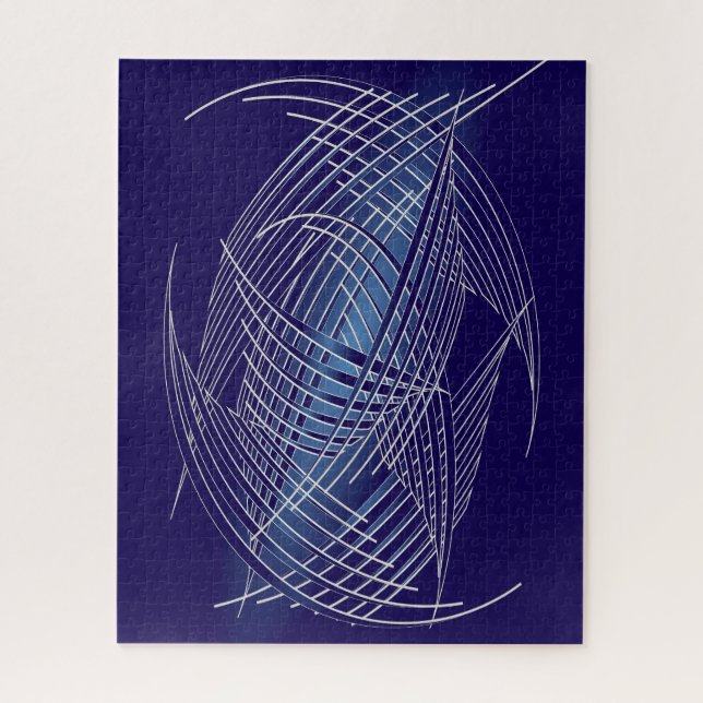 Sapphire threads sphere jigsaw puzzle (Vertical)