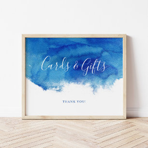 Sapphire Tide Wedding Cards and Gifts Sign