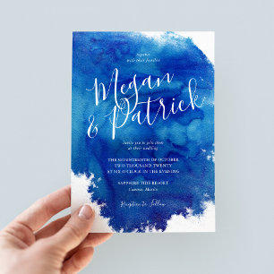 Sapphire Tide Wedding Invitation