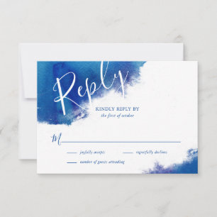 Sapphire Tide Wedding RSVP Response Card