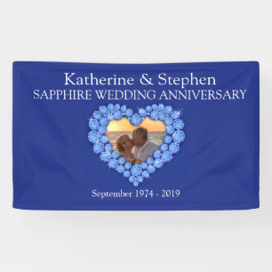 Sapphire Wedding anniversary blue banner