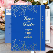 Sapphire Wedding Foil Save the Date