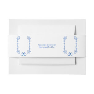 Sapphire Wedding Invitation Belly Band Bells