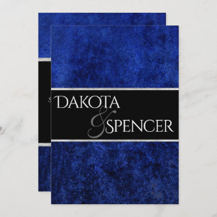 Sapphire Wedding Royal Cobalt Blue Party Modern Invitation