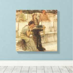 Sappho and Alcaeus by Sir Lawrence Alma Tadema Canvas Print