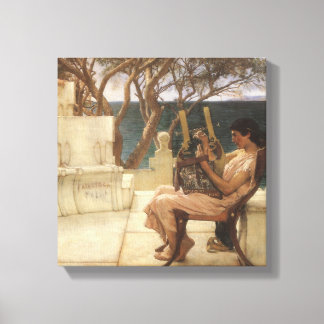 Sappho and Alcaeus by Sir Lawrence Alma Tadema Canvas Print