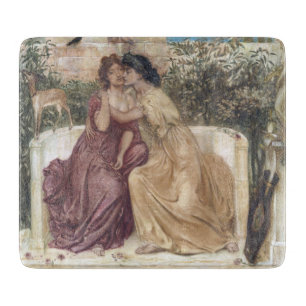 Sappho and Erinna in a Greek Garden (Lesbian Love) Cutting Board