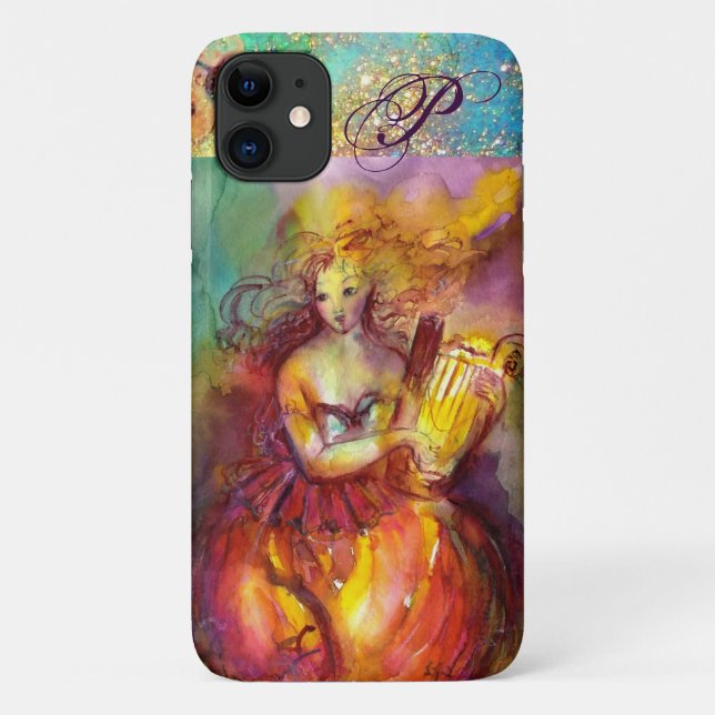 SAPPHO ,DANCE, MUSIC AND POETRY MONOGRAM Case-Mate iPhone CASE (Back)
