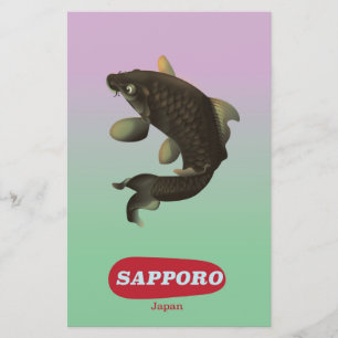 Sapporo Japan Vintage style tourism poster Stationery