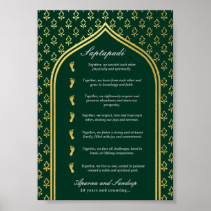 Saptapadi Seven Steps Anniversary Card Poster