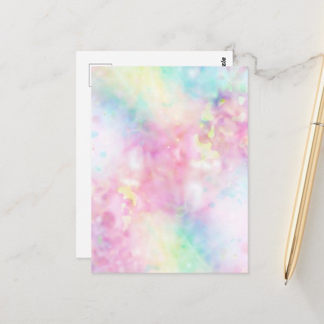 Sara Art "Anshin" relieved abstract Postcard (Front/Back In Situ)