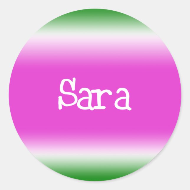 Sara Classic Round Sticker (Front)