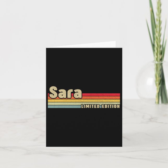 Sara Gift Name Personalised Birthday Fun Christmas Card (Front)