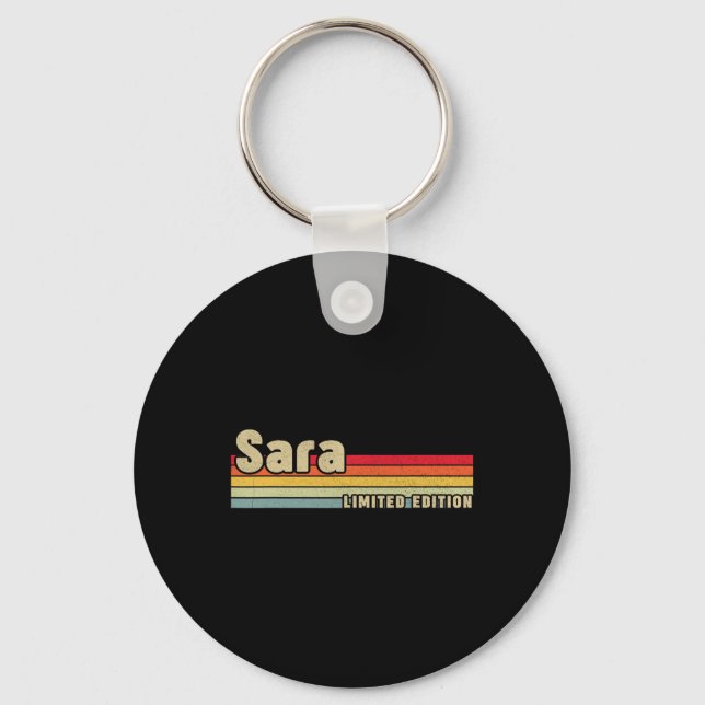 Sara Gift Name Personalised Birthday Fun Christmas Key Ring (Front)