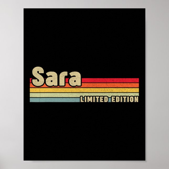 Sara Gift Name Personalized Birthday Fun Christmas Poster (Front)