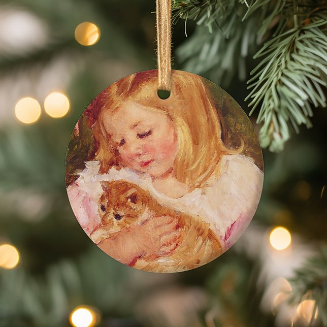 Sara Holding a Cat | Mary Cassatt Ceramic Tree Decoration (Creator Uploaded)