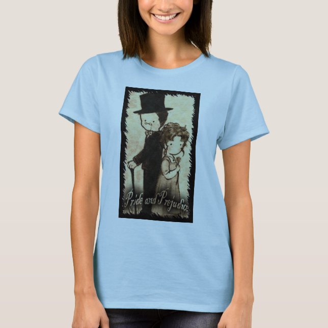 Sara Stiger--- Baby doll Large brown "Mrs. Bennet" T-Shirt (Front)