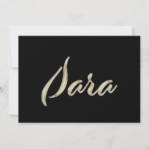Sara white gold Handwriting Card
